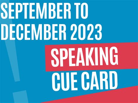 2023 List Of September To December Cue Card IELTS Speaking Cue Card