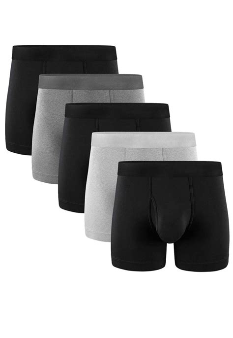 Kit Cuecas Boxer Microfibra Lisa Preta Branca Cinza Masculino