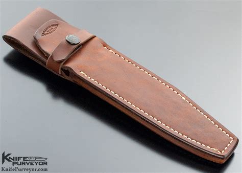 Bob Loveless Custom Knife Double Nude Logo Amber Stag Junior Bear Subhilt Fighter With Hand