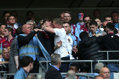 Fighting Breaks Out Among The Aston Villa Fans Mirror Online