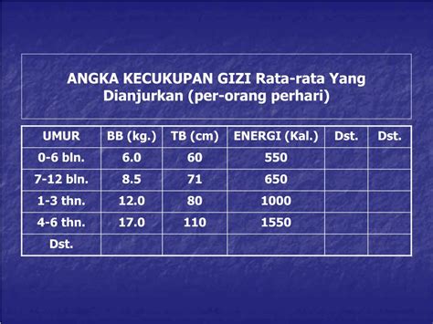 Angka Kecukupan Gizi Yang Dianjurkan Homecare24