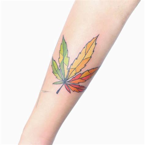 Tribal Pot Leaf Tattoos