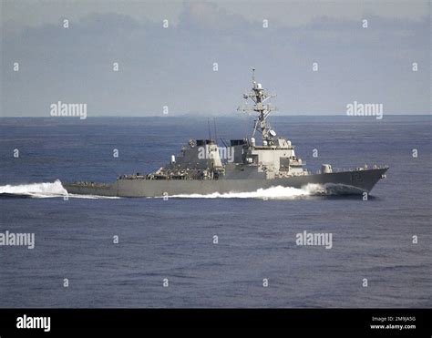 Starboard Side View Of The Us Navy Usn Arleigh Burke Class Flight Ii Guided Missile