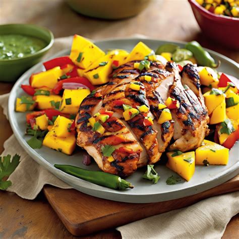 Brazilian Grilled Chicken With Mango Salsa Recipe Cookaifood