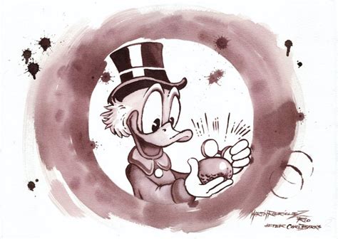 Scrooge Mcduck Original Wine Art After Carl Barks Catawiki