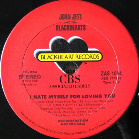 Joan Jett And The Blackhearts I Hate Myself For Loving You 1988