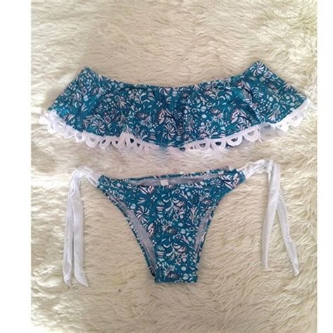 Swim Hot Off Shoulder Ruffle Bikini Set Colors Poshmark