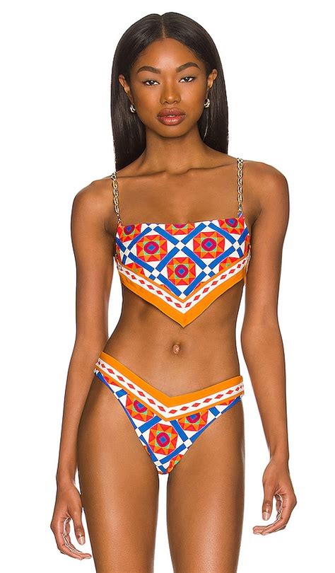 WeWoreWhat Bandana Bikini Top In Off White Multi REVOLVE