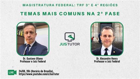 Magistratura Federal TRF 3ª e 4ª Regiões Temas mais comuns na 2ª