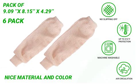 Purevacy Terry Cloth Sleeves 17 Pack Of 6 Natural Color Arm Sleeves