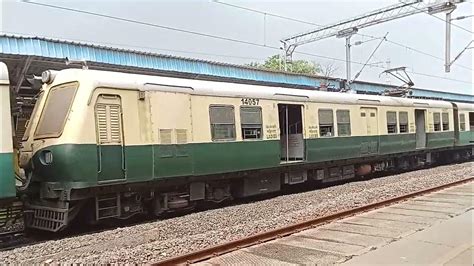 Tbm Emu Local Train Crossing At Chrompet Youtube