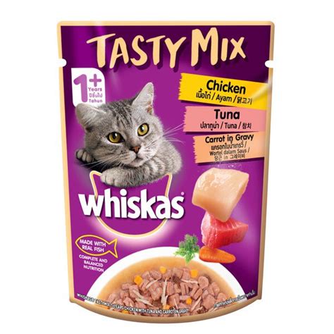 Jual Whiskas Tasty Mix Tuna Chicken Salmon Seafood Cocktail Seaweed