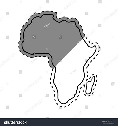 Africa Map Silhouette Icon Vector Illustration Stock Vector Royalty