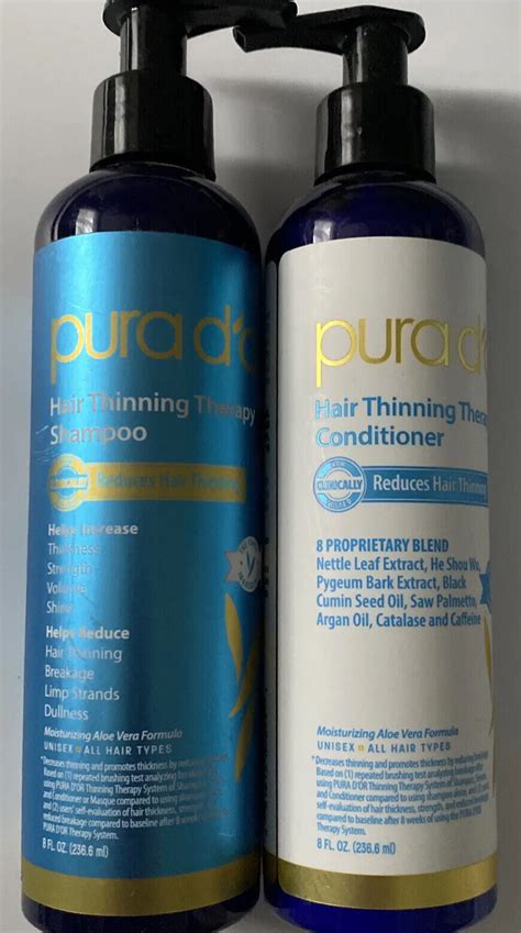 Pura D Or Hair Thinning Therapy Shampoo Conditioner Reduces Hair