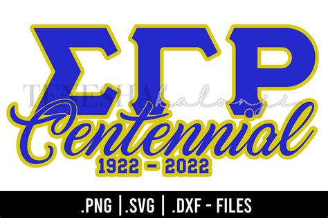 Sigma Gamma Rho Sorority Centennial PNG DFX SVG Designs Etsy