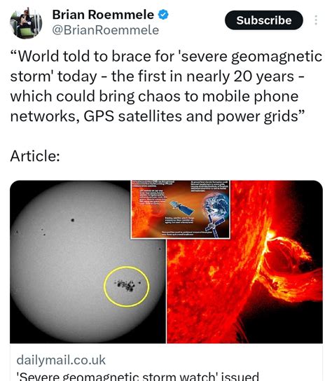 “world Told To Brace For Severe Geomagnetic Storm Today The First