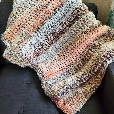 Blanket Peaches And Cream Baby Blanket Crochet Blanket In Etsy