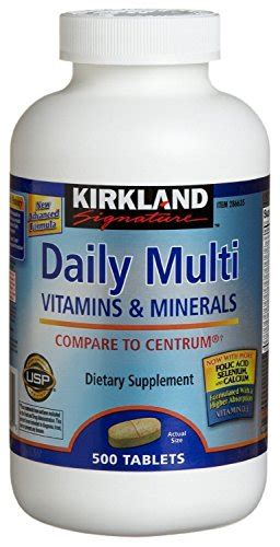 Kirkland Signature Daily Multi Vitamins And Minerals 500 Tablets