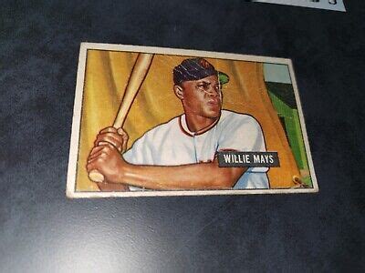 Bowman Baseball Willie Mays Rc Lower Grade Good Ebay