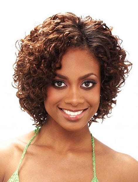 African American Remy Hair Medium Curly Lace Front Wig Full Synthetic