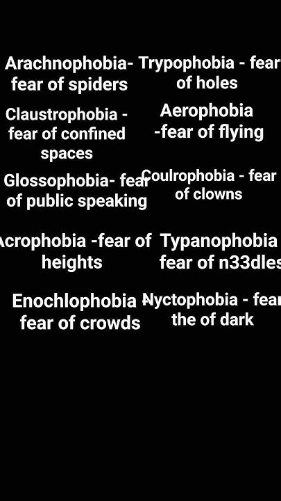 Top 10 Most Common Phobias Youtube