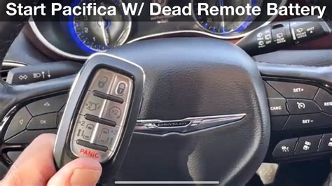 Chrysler Pacifica How To A Start With A Dead Key Fob Remote