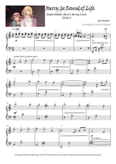 Merry Go Round Of Life Arr Harmony Valarie Teacher Valarie Sheet