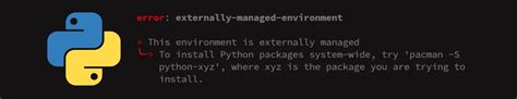 Resolve Pip Error Externally Managed Environment Adamsdesk