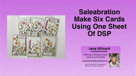 Saleabration Make Cards Using Sheet Of Dainty Flowers Dsp Stampin