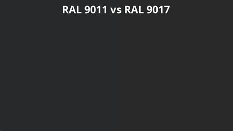 Ral 9011 Vs 9017 Ral Colour Chart Uk