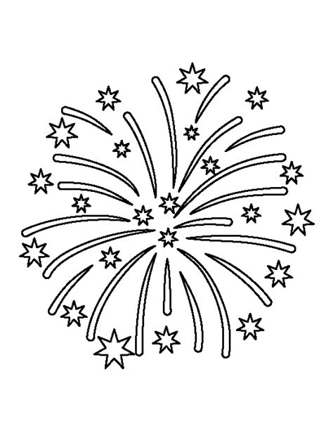 Printable Fireworks Template