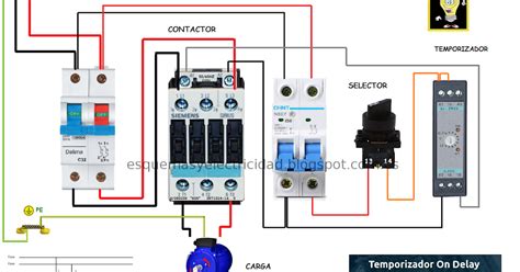 Esquemas eléctricos Como conectar un contacto con temporizador