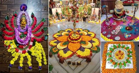 30 Easy Navratri Rangoli Designs With Flowers • India Gardening