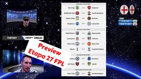 Fantasy Fotbal Englez S E Preview Etapa Fpl Youtube