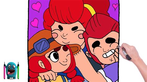 Pam Jessie Ve Colt Dostluk Çizimi How To Draw Brawl Stars