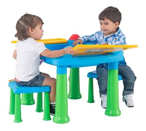 Mesa Infantil Didactica Ni O Con Sillas Cuotas Sin Inter S