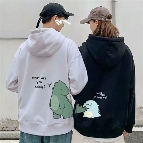 Opis Couple Matching Dinosaur Print Hoodie Yesstyle Matching