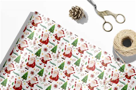 Personalised Wrapping Paper Christmas Custom Gift Wrap Custom Text