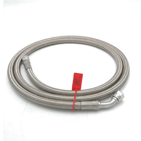 304 Stainless Steel Wire Braid Flexible Ptfe Convoluted Hose Tubing For