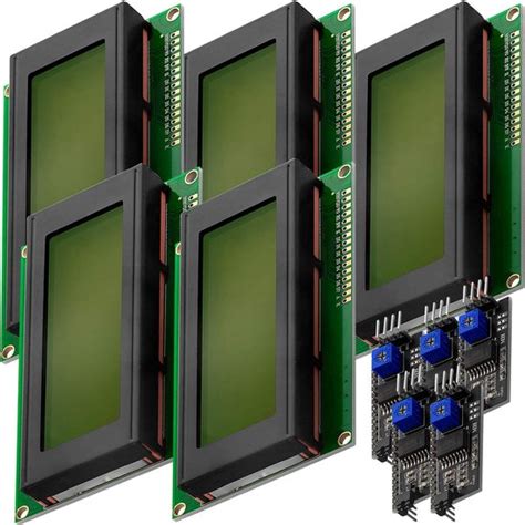 AZDelivery 5 X HD44780 2004 LCD Display Groene Bundel 4x20 Tekens Met