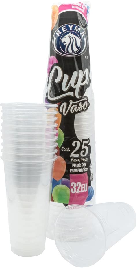 Vasos Desechables Transparentes Reyma Para Fiesta Eu Piezas