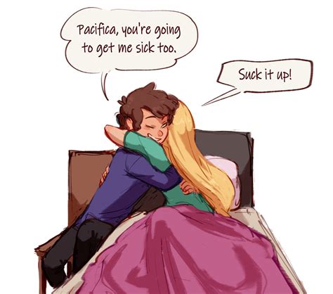 Dipper Taking Care Of Pacifica With A Cold By Daily Dipcifica Doodles