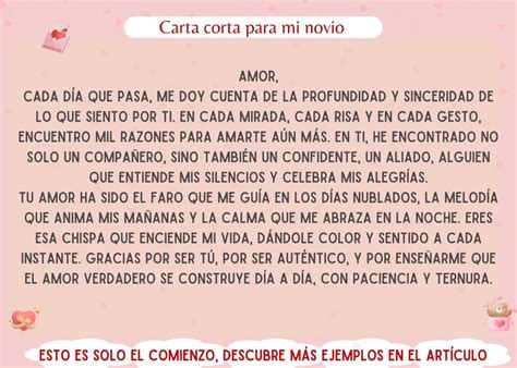 Cartas de Amor Cortas para mi Novio Ejemplos para Cada Ocasión