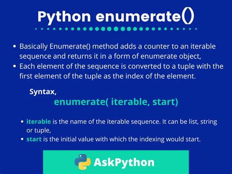 Understanding The Python Enumerate Method Askpython