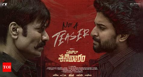 Saripodhaa Sanivaaram Trailer Out Nani And Sj Suryah To Have A Major