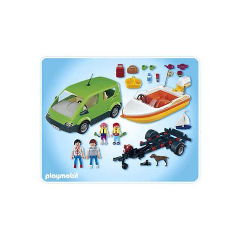 Playmobil Coche Familiar Con Lancha