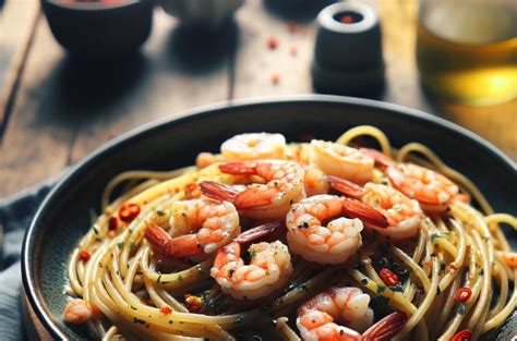 Spaghetti Aglio E Olio Mit Garnelen Rezept Schnell Einfach Mair Mair