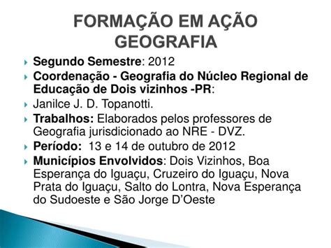 Ppt FormaÇÃo Em AÇÃo Geografia Powerpoint Presentation Free Download Id2247315