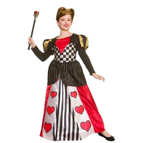 Deluxe Queen Of Hearts Costume Fancy Dress Outfit Eg3629