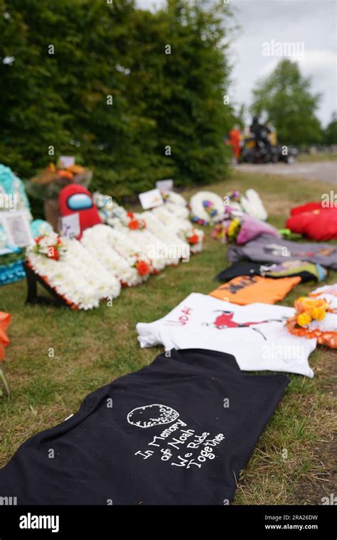 Flowers and tributes outside the Disney-themed funeral of five-year-old ...